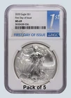 Pack of 5 - All 2020 *NGC MS 69 American Silver Eagle