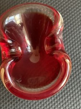 60er Jahre Glas Aschenbecher oder Schmuckschale oder Schl&uuml;sselschale