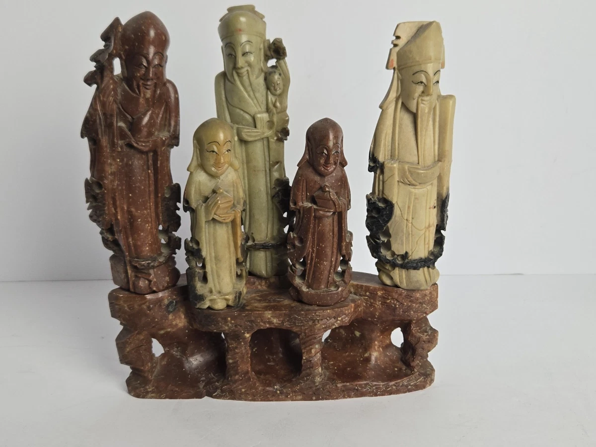 Soapstone Primary Antique Chinese Qing (1644-1911) Chinese Dynasty