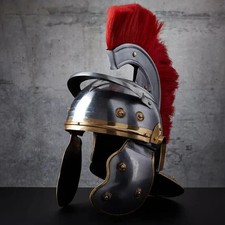 Roman Empire Warrior Helmet Stainless Steel Historical Replica Cosplay Armor