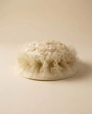 Vintage Styled by Cinderella Ivory Bridal Hat  1950s Wedding Pillbox Hat 