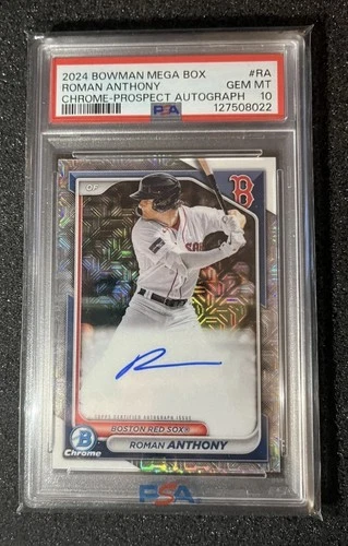 2024 Bowman Chrome Roman Anthony  Auto Mega Box Prospect Mojo PSA 10