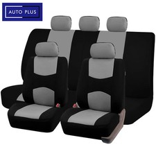Plain Fabric Bicolor Stylish Car Seat Covers Universal Polyester Car Seat Cover