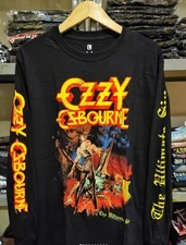 RARE! OZZY OSBOURNE THE ULTIMATE SIN LONG SLEEVE TSHIRT REPRINT COTTON Gift for