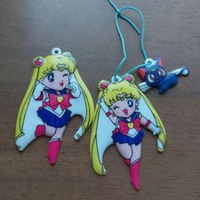 Sailor Moon Plastic Keyholder Set 2pcs 1994 Bandai Luna Charm Included
