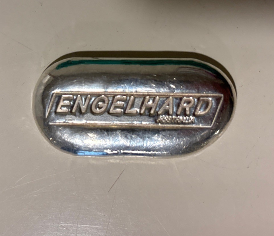 Rare 2 Oz 999 Silver Australia Engelhard Bar