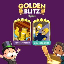 GOLDEN BLITZ RANIER WOLFCASTLE  GUY INCOGNITO GOLD CARD MONO -POLY