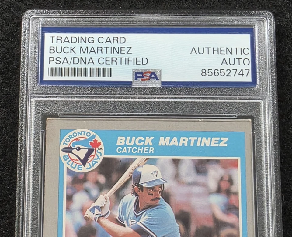 1985 BUCK MARTINEZ Signed Fleer Baseball Card-BREWERS-TORONTO BLUE JAYS-PSA - Image 3 of 4