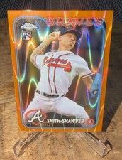 2024 Topps Chrome Orange Wave Refractor 08/25 AJ Smith-Shawver #19 Braves