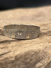 VINTAGE 925 STERLING SILVER ETCHED BAND RING SIZE 10