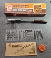 Vintage RC Rug Crafters Speed Tufting Tool Set Original Box Excellent Condition