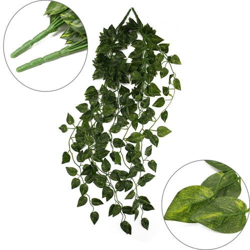 2pcs Artificial Hanging Plants Fake Ivy Vine for Wall Home Room Outside Decore - Imagen 11 de 11