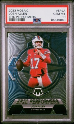 2023 Panini Mosaic Football Josh Allen Epic Performers Card #EPJA