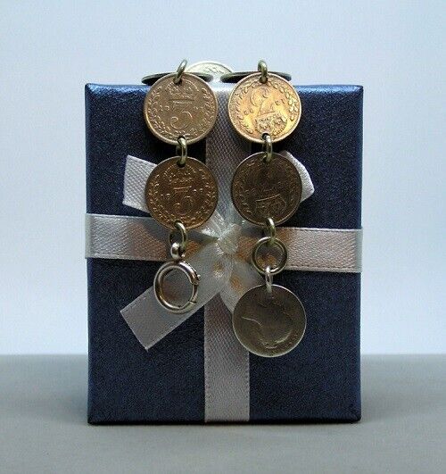 Antique Pence Ten Coin Bracelet, Sterling Silver,… - image 4
