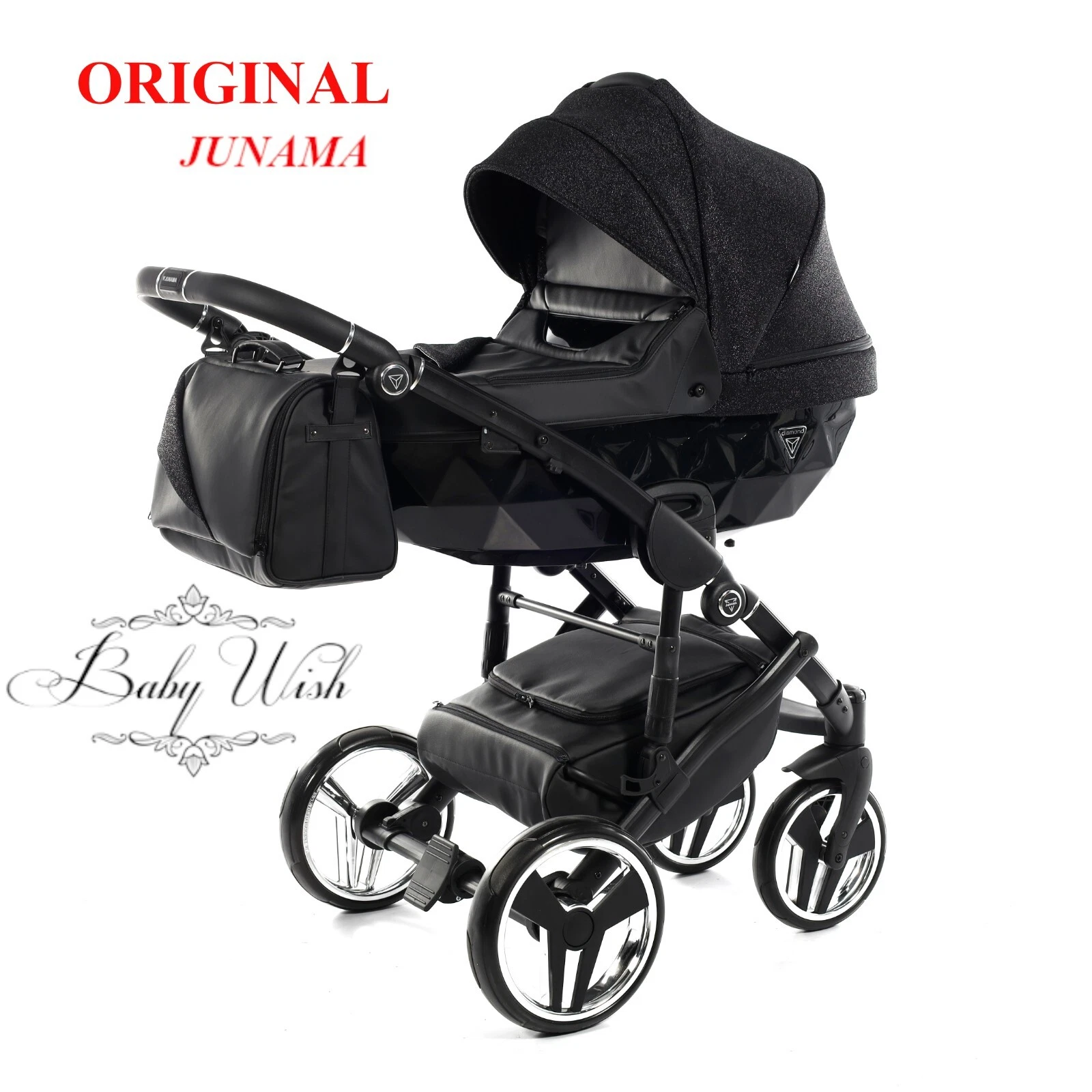 JUNAMA SUPERSTAR V2 BABY PRAM STROLLER 2in1 CARRYCOT + PUSHCHAIR