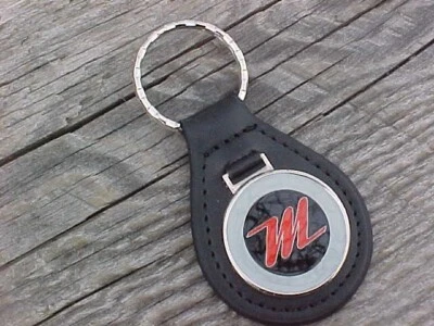 1950s NASH METROPOLITAN LEATHER KEY FOB VINTAGE NOS "M" LOGO NOS BRAND NEW - Image 1 of 4
