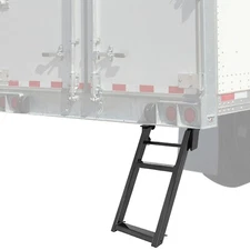 27'' Truck Step 2-Rung Retractable Tailgate Ladder Heavy Duty W/L-Shaped Bracket