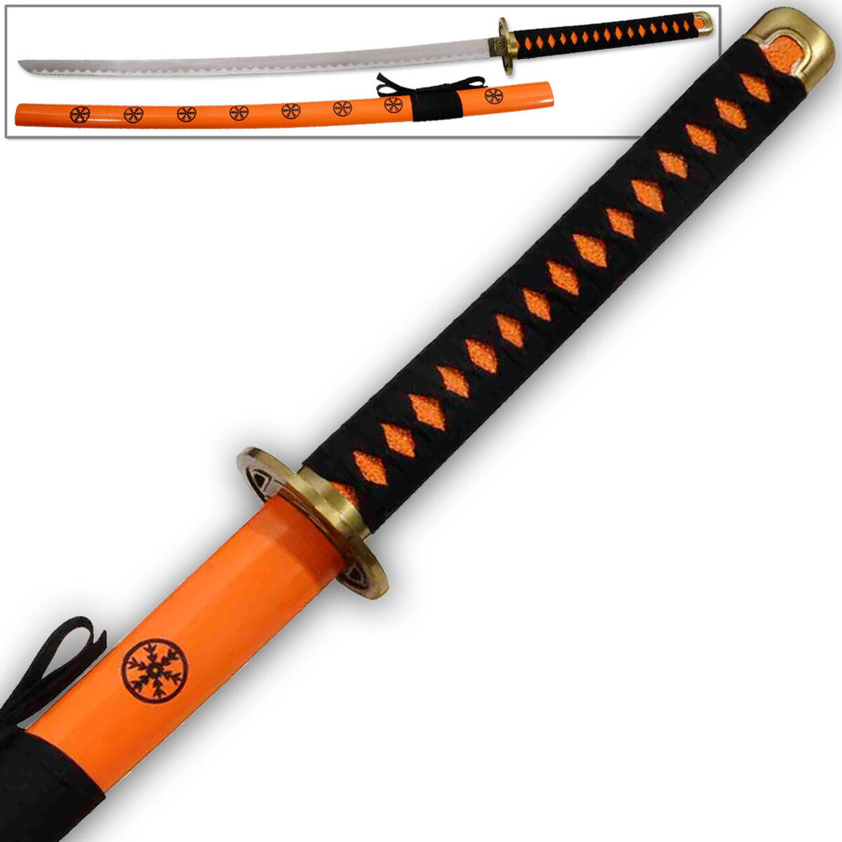 Supreme Kai Katana Japanese Tosho Sword Orange & Black Supreme Kai Katana Japanese Tosho Sword Orange & Black
