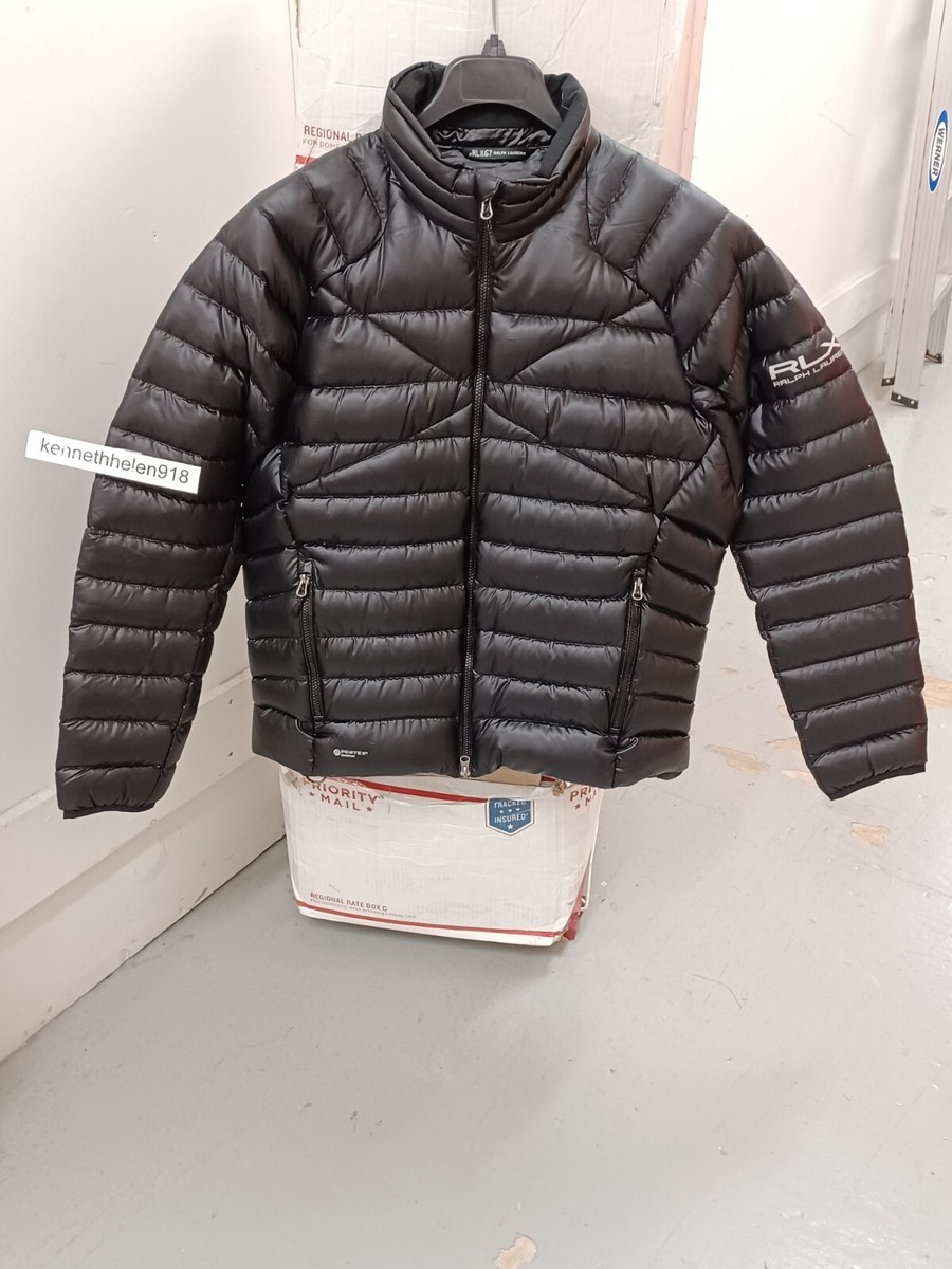 RLX RALPH LAUREN WATER REPELLENT PACKABLE DOWN JACKET BLACK MENS