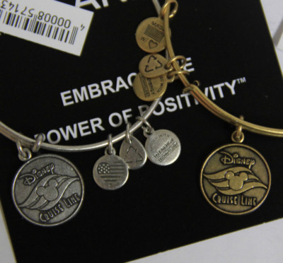 NEW w/Tags Disney Alex Ani Cruise Line Charm Bracelet Bangle Gold  RETIRED
