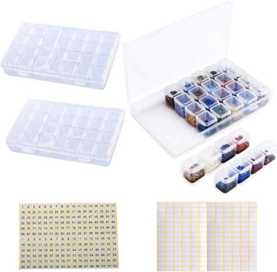 Diamond Painting Zubehör Boxen, 2 Pack 28 Grids Diamond Painting Aufbewahrungsbo