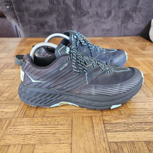 Hoka Speedgoat 4 GTX GORE-TEX Trail Running Shoe Black Blue Size 9.5