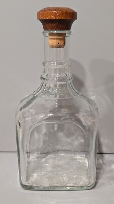 2008 Jack Daniels Single Barrel Whiskey Bottle Empty Brown Wood Cork Stopper