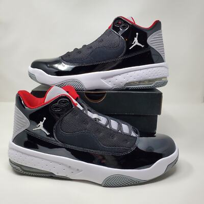 Jordan Max Aura 2 Black Cement Men's Size 8 Black White Gym Red CK6636 006
