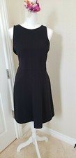 LOFT Flare Dress Black  with Pockets Brand New.  Size P8