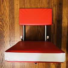 Stadium Seat Red and White Folding Cushion Sports Bleacher