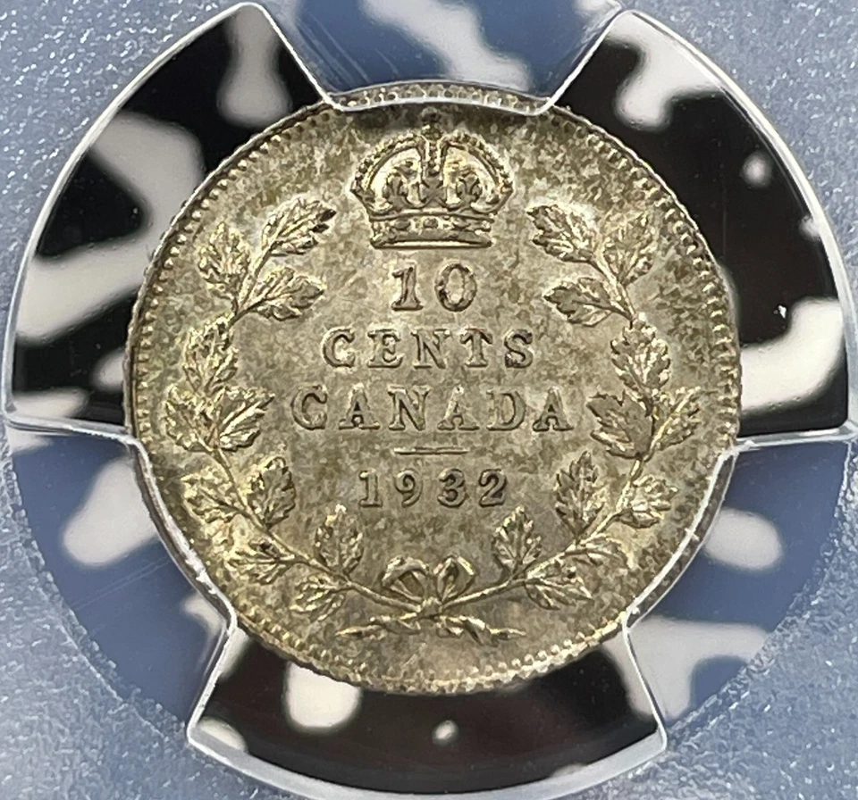 1932 Canada 10 Cents PCGS AU58 Lot#G046 Silver! - Image 4 of 4