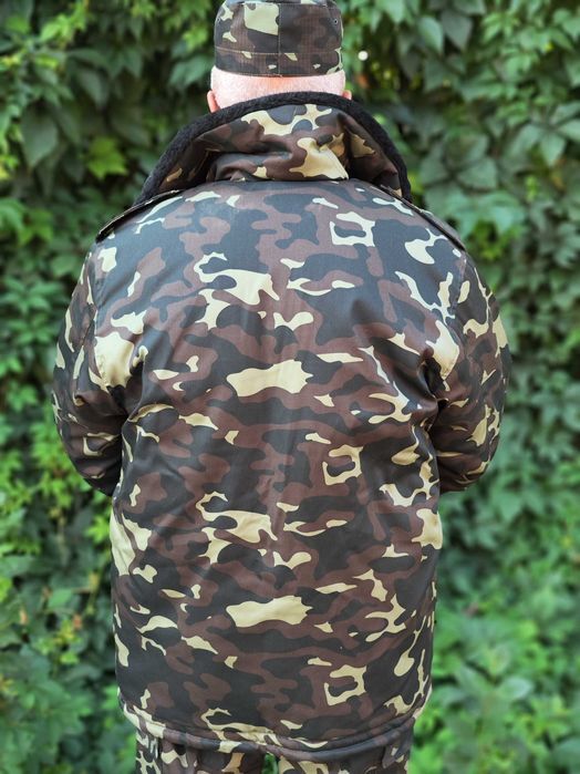 Tactical Winter Jacket – Dubok (Oak) Camo – Fur Lined Field Coat