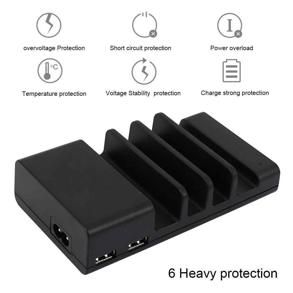 4-Port USB Charging Hub Stand for Phones and Tablets