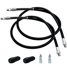 39in 6-Pc Grease Gun Hose Kit,Grease Gun Accessories Set Includes 2pc 39" Flex