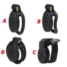 Male Chastity Device Super Small Cobra Flat Chastity Cage Lock Belt Rings