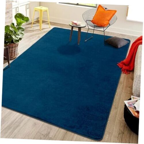 Area Rugs, 4x6 Washable Bedroom Rug Living Room Rug, Soft 4x6 feet Navy Blue