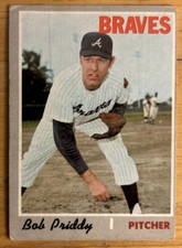 1970 Topps Bob Priddy Baseball Card #687 Braves O/C & Creased