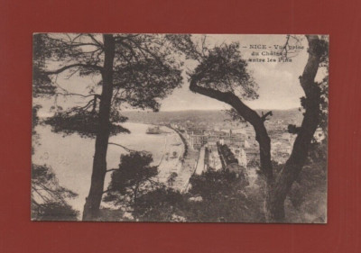 NICE - Ansicht Vom Schloss .... (Ref. E7594) Schwarz-Weiß Postkarte 1 Stück