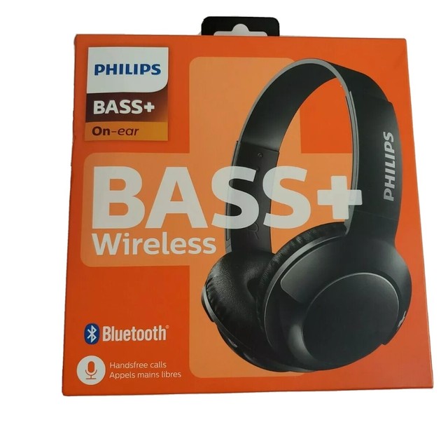 Philips BASS+ SHB3075BK27 On-Ear Wireless Headband Headphones - Black for sale online | eBay