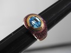 gorgeous Kenneth J Lane KJL faux Blue Topaz & Enamel RING 7.25 — photo 5