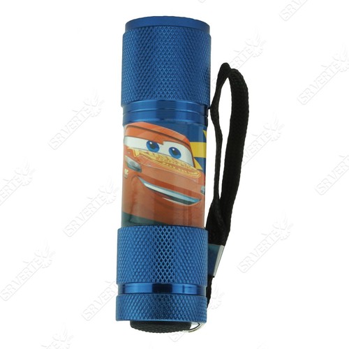 Kids Licensed Disney Cartoons Aluminium 9 LED Torch Light Boys Xmas Gift 8.7cm - Picture 188 of 302
