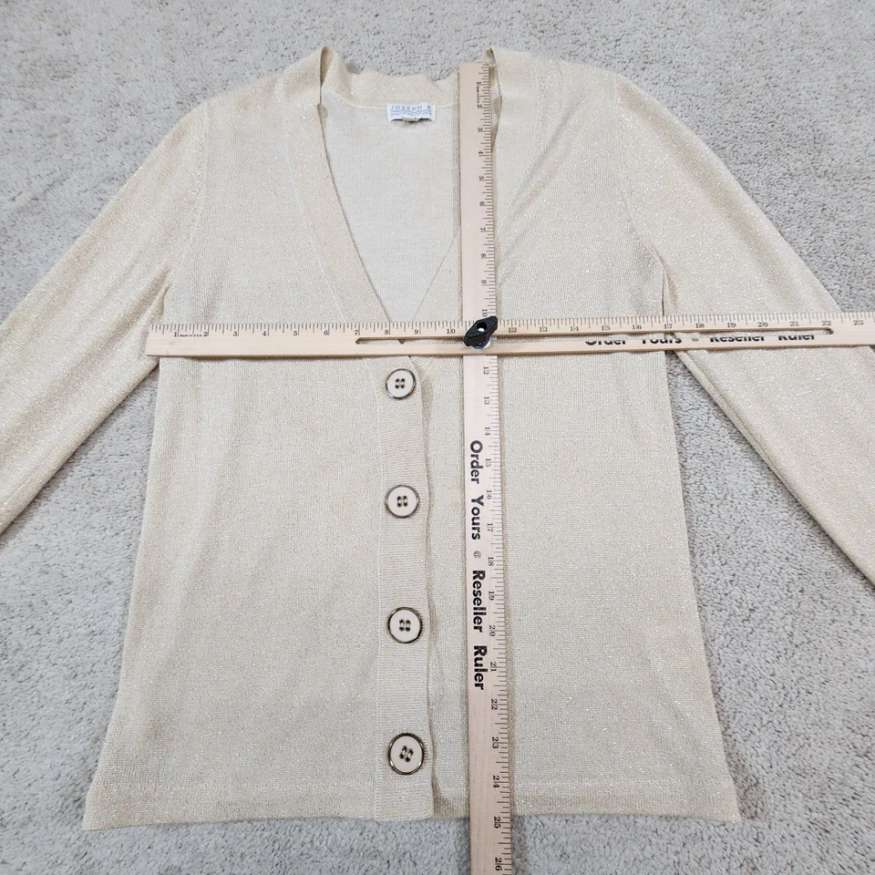 Cárdigan de seda Joseph A Qu'est-ce Que C'est suéter metálico para mujer Momcore Foto 2 de 4