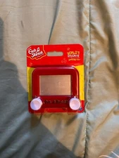 Mini Pocket Etch A Sketch Travel Size Red Drawing Toy by Spin Master New, Sealed