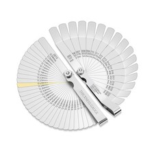 2Pcs Stainless Steel Feeler Gauge Set,32 Straight Blades Feeler Gauge 16 Piec...