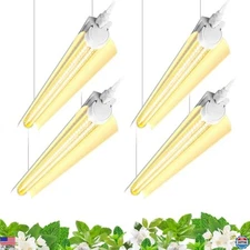 Barrina 96W Full Spectrum LED Grow Light Bulbs, 2FT V-Shape T8 Strips, 4-Pack