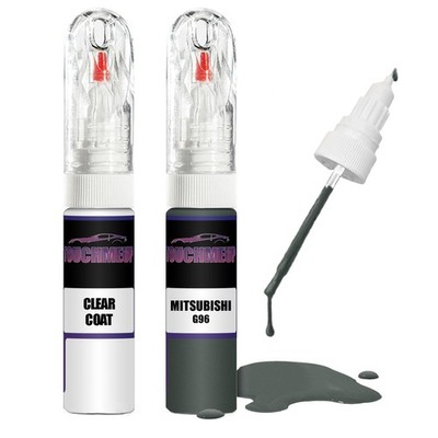 Lackstift für MITSUBISHI AGAVE GREEN G96 + Klarlack Pinsel Kratzer Fix Kit