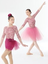 Dance Costume Medium Child Pink Revolution RC19779 Ballet Jazz 2in1