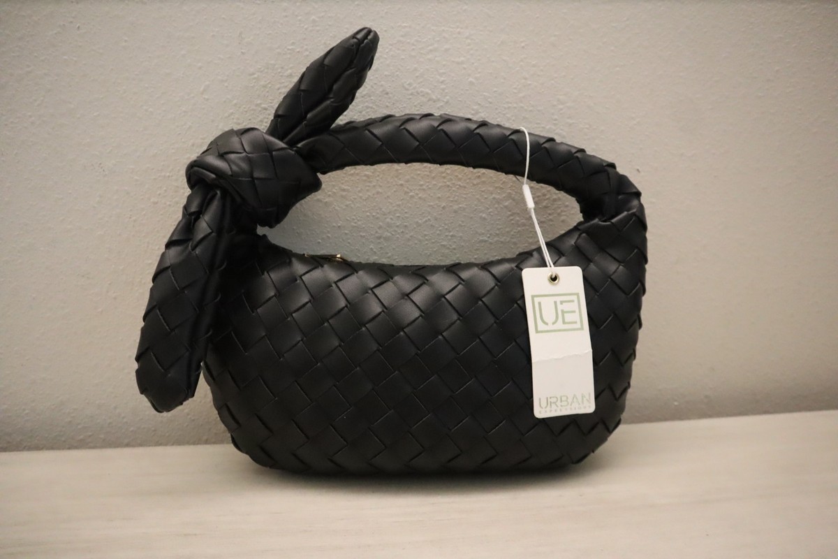Ithaca - Urban Expressions Urban Expressions Black Woven Vegan Leather Satchel display picture 1