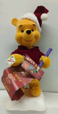 DISNEY 1996 WINNIE THE POOH ANIMATED TELCO MOTION-ette CHRISTMAS With GIFT LIST