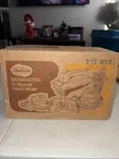 Vintage Sunbeam Mixmaster 5-Speed Hand Mixer - 1979 - Gold -New Old Stock NIB!!!